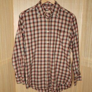 James Tattersall Mens Plaid Button Down Shirt